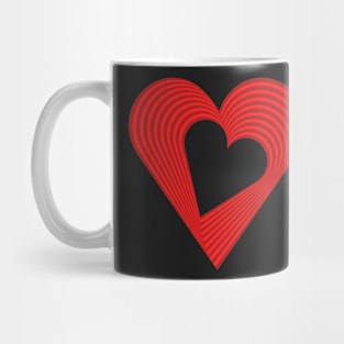 Repeating Hearts Pattern Mug